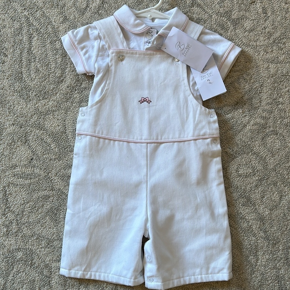 White Cotton Romper Size 12-18 months
